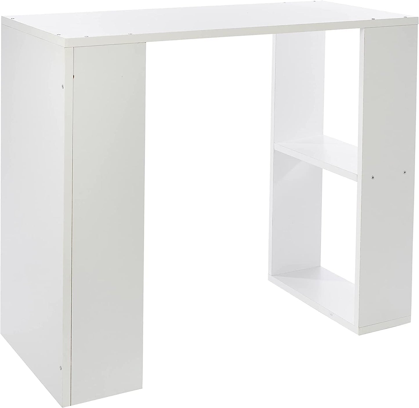desk with racks - White