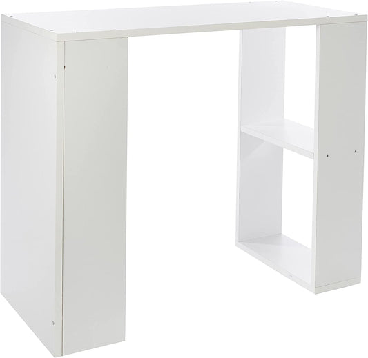 desk with racks - White