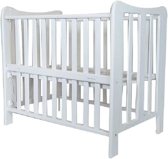 Beech Wood Baby Bed 3 Levels - White Up to 5 Years