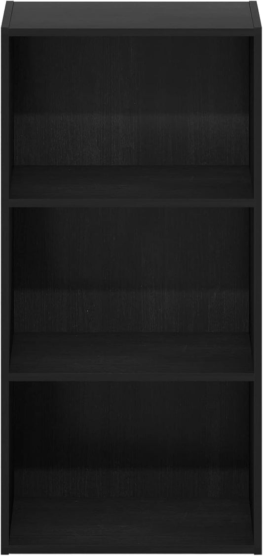 Furinno Luder 3-Tier Open Shelf Bookcase, Blackwood