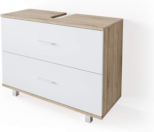 VICCO Ilias Vanity Unit for Bathroom Drawer (Sonoma White)