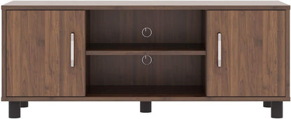 Wakefit TV Unit | 1 Year Warranty | TV Stand Table, TV Unit for Living Room, TV Cabinet, Cabinet Engineered Wood Cabinet with 2 Door & Open Shelf Storage Upto 42'' (Fortnite, Brown)