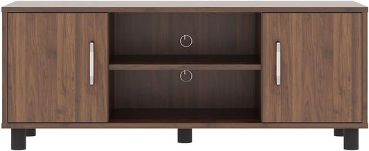 Wakefit TV Unit | 1 Year Warranty | TV Stand Table, TV Unit for Living Room, TV Cabinet, Cabinet Engineered Wood Cabinet with 2 Door & Open Shelf Storage Upto 42'' (Fortnite, Brown)