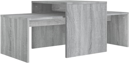 vidaXL Coffee Table Set Living Room Furniture Sofa Side Couch Centre Accent End Tea Telephone Modern Coffee Table Grey Sonoma Engineered Wood
