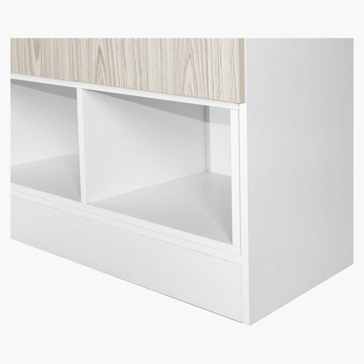 Home Box Vanilla 2-Door Wardrobe, Oak/White - W80 x D40 x H180 cm