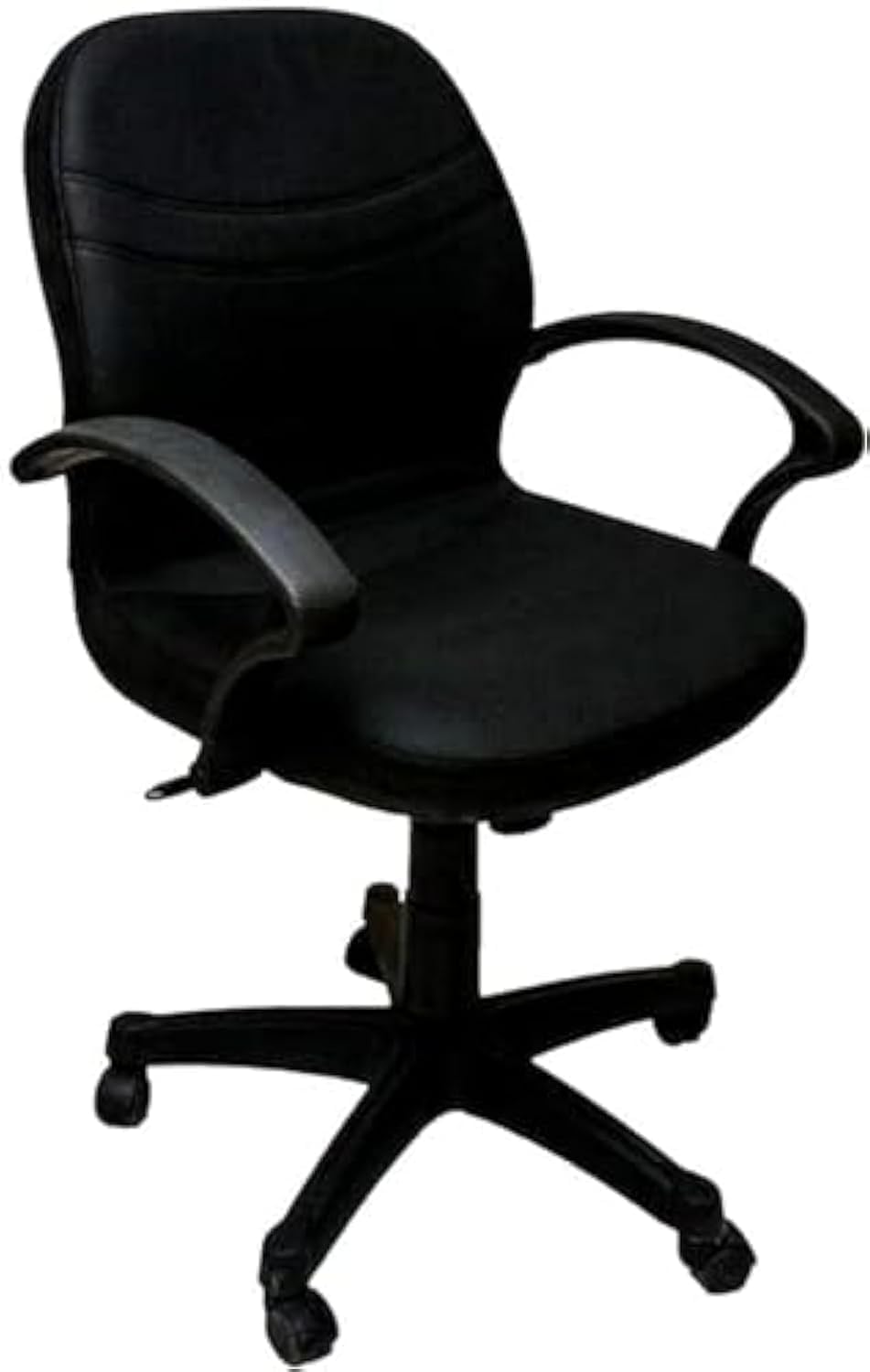 Office Chair Foam Filling, Faux Leather, Black