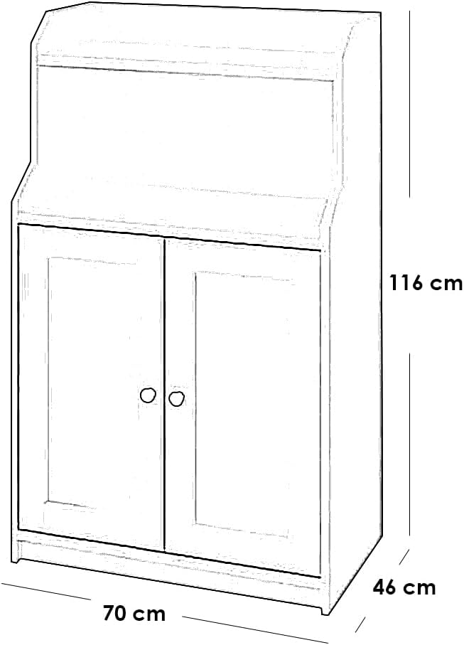 Generic 3-Shelf Modern MDF White Coffee Corner Unit