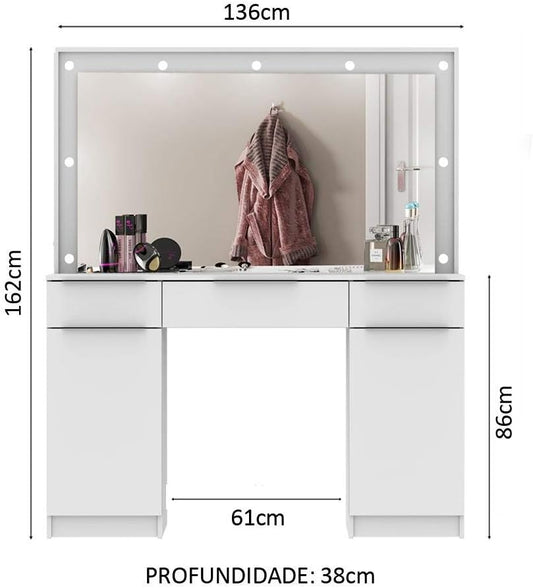 Madesa Dressing table Camarim , white