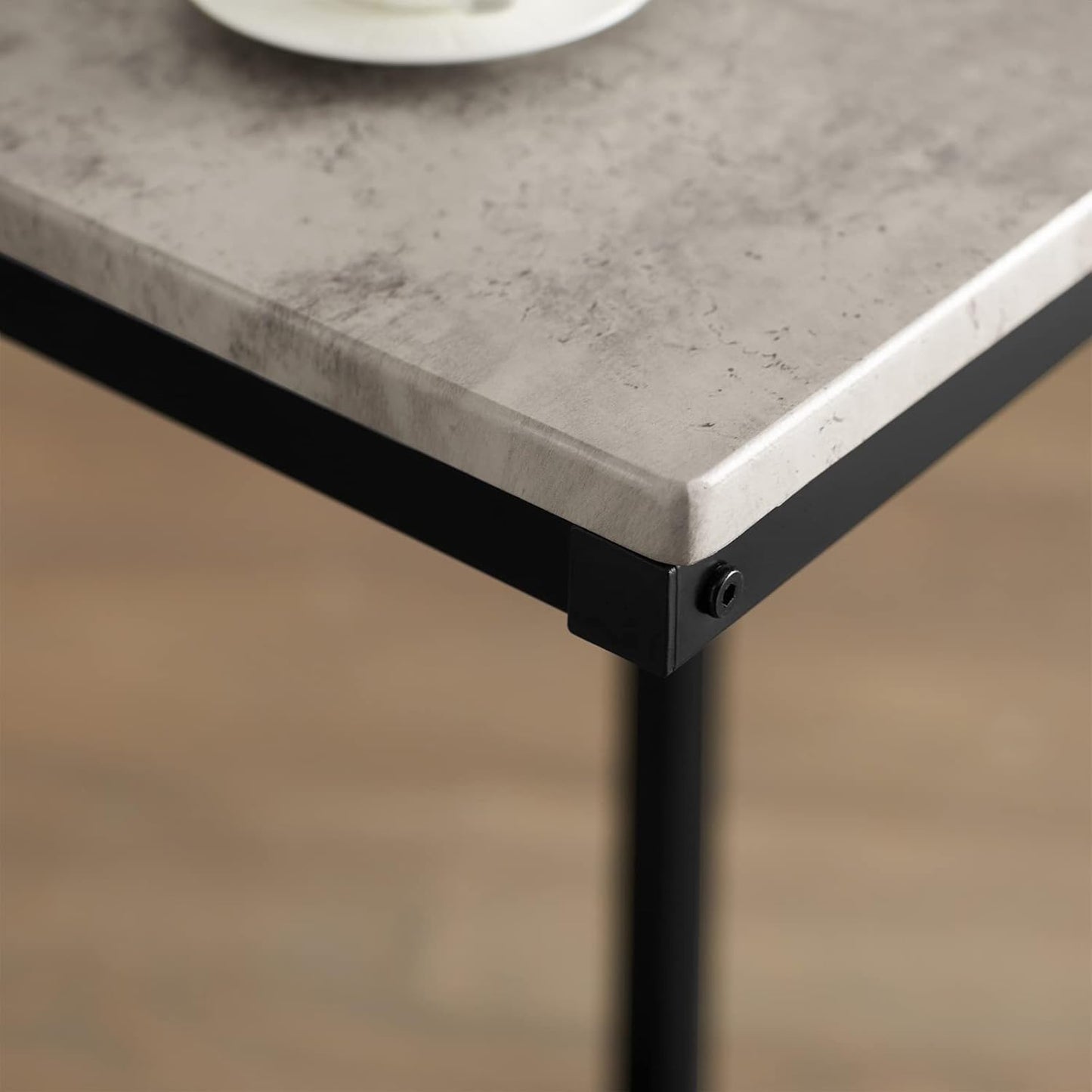 SoBuy (UAE STOCK) FBT44 Coffee Table Bed Sofa Side Table,End Table In living room,Nature wooden, Grey (Grey)