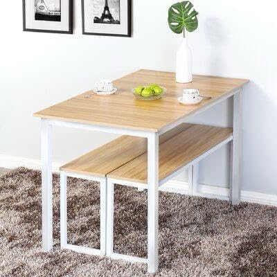 Modern Dining Table With Compact Design And Practical Design For Small Spaces 120 * 70 CM - White