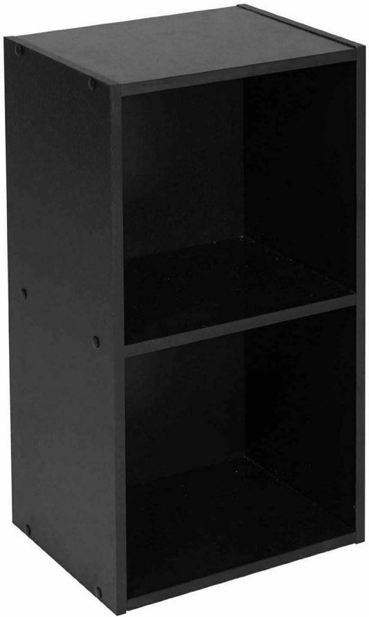 URBNLIVING Tier Wooden Bookcase Shelving Display Storage Shelf Unit Wood Shelves (Rustic Brown, 4 Shelf)
