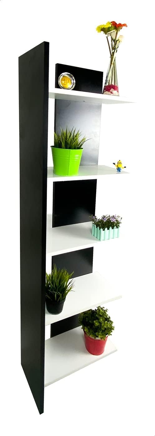 Home2Go Wooden Storage Unit with Shelves - Black and White