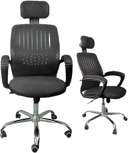 Swivel High Manager Chair with Adjustable Headrest with Mesh Back - Dream Desk