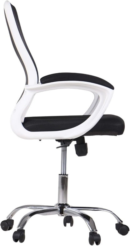 Meeting Room Office Chair with White Body and Metal Star - Dream Desk (Black)