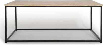 IDMarket - Detroit Rectangular Coffee Table 113 cm Industrial Design Wood and Metal