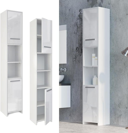 VICCO Kiko Bathroom Cabinet Vanity Unit Tall Cabinet Bathroom Furniture Cabinet Midi Cabinet Bathroom Shelf