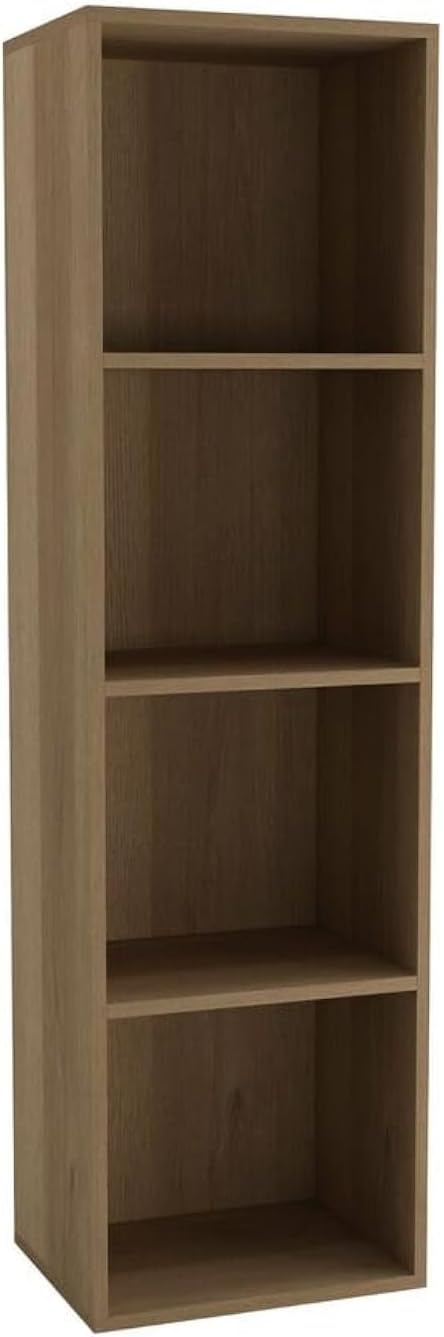 "URBNLIVING Tier Wooden Bookcase Shelving Display Storage Shelf Unit Wood Shelves (Black, 4 Shelf) 
"
