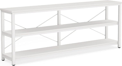 Tribesigns 71" Sofa Tables,Extra Long Couch Table, Narrow Long Console Table, Entryway Table,Sofa Table with 3 Tiers Storage Shelves