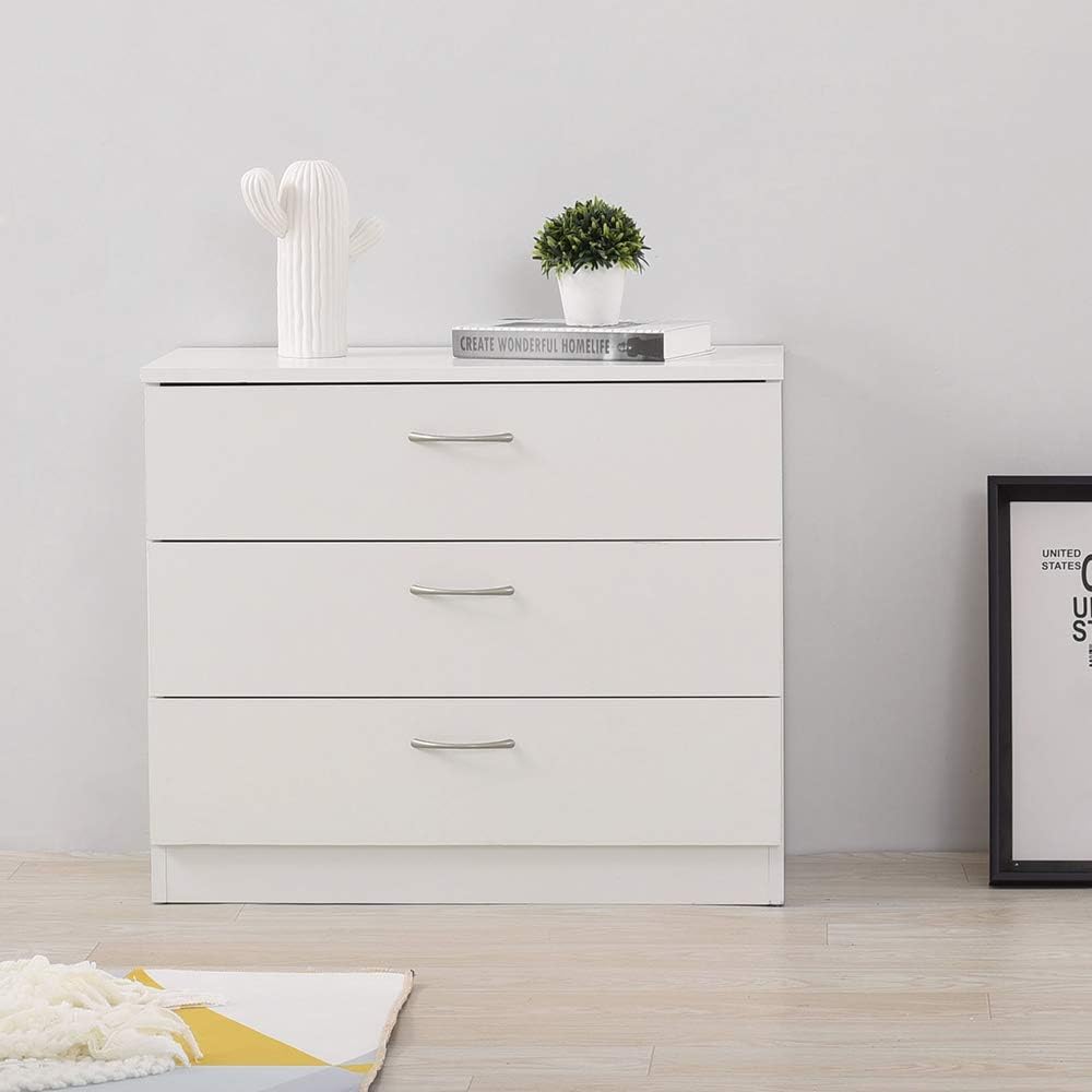 Panana Wooden 2 Door Wardrobes with 3 Chest of Drawer Unit for Bedroom Furniture