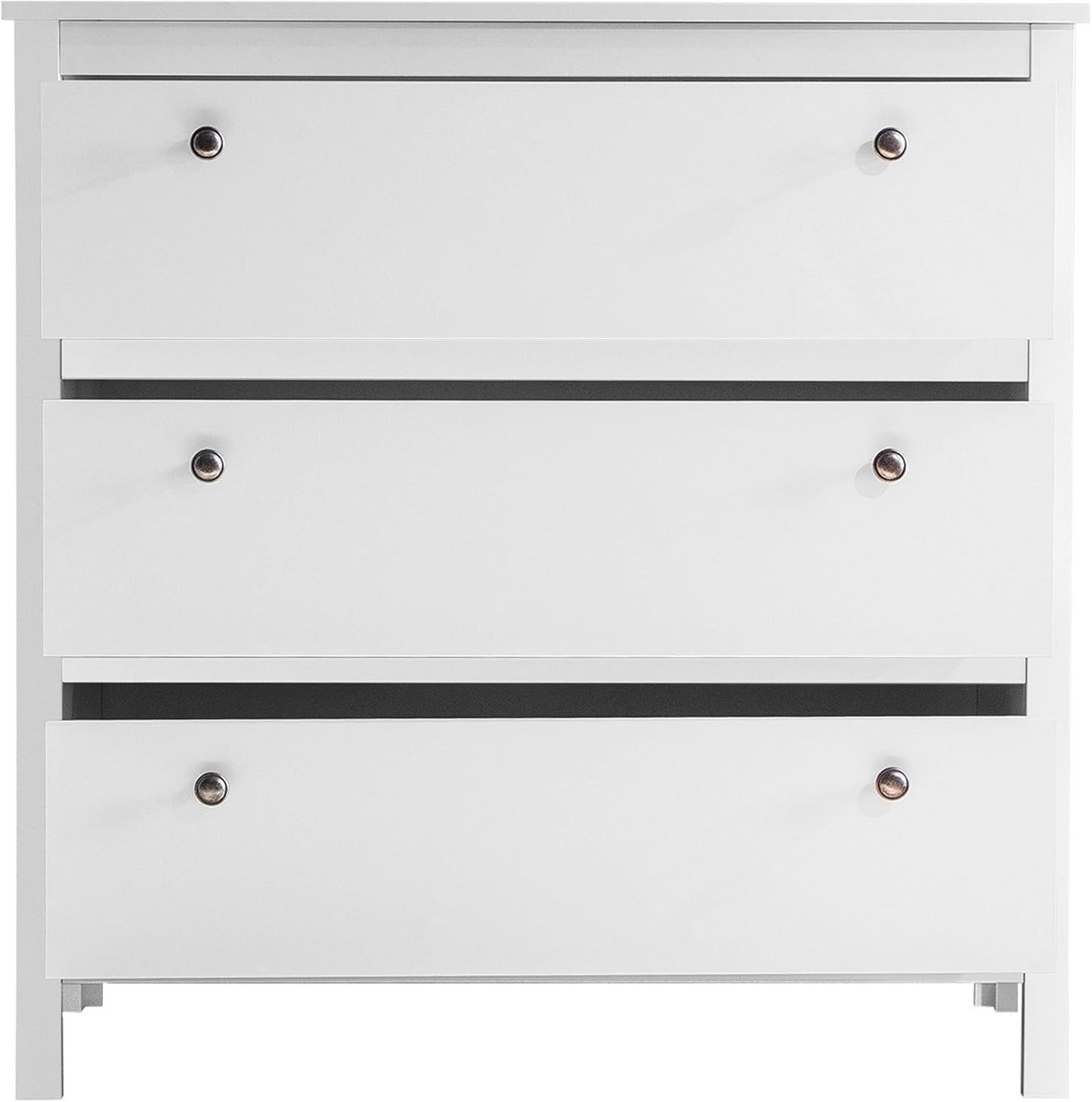 FurniFlex Wardrobe Dresser Sideboard, 92 cm x 98 cm x 110 cm Size, White