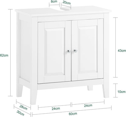 SoBuy FRG202-W Vanity Unit Bathroom Cabinet 60 x 62 x 30 cm White
