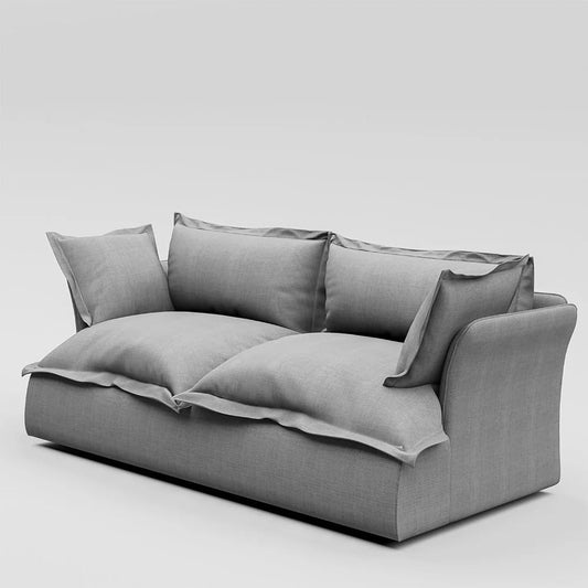 ariika Haven 2 Seater Sofa 205 x 100 H:80 cm - Grey, 100% Polyester Linen Texture Soft Feel, Latex & down alternative filling.