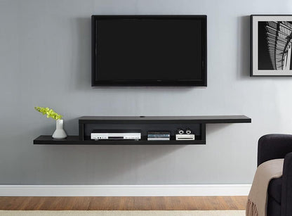 Zed Wall Mounted TV Cabinet Console (135x24x15cm, Black)