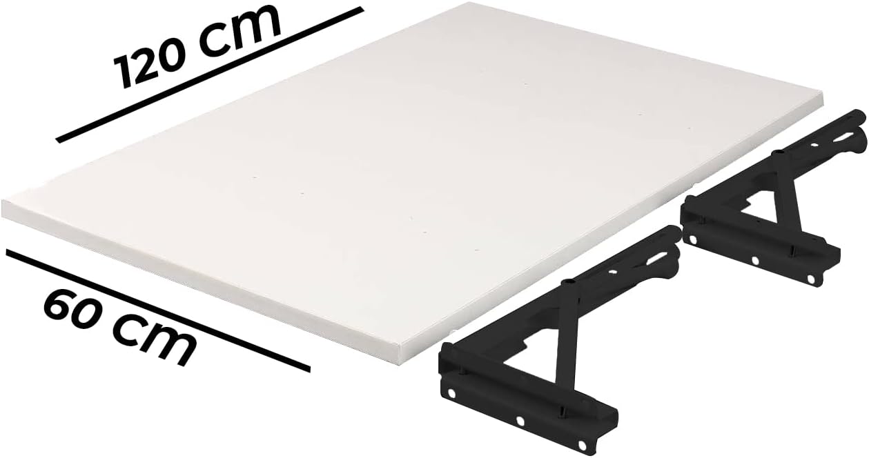 Home gallery Wall mounted folding desk 120 x 60 cm white x black
