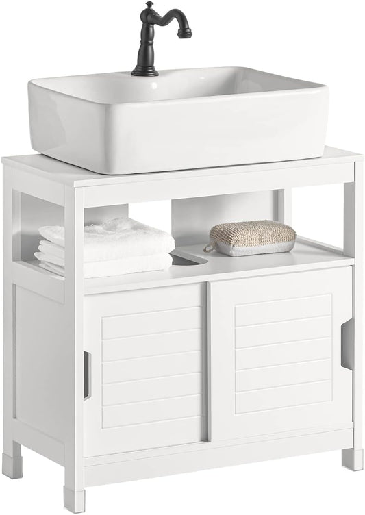SoBuy® FRG128-W Vanity Unit Bathroom Furniture with Foot Padding White