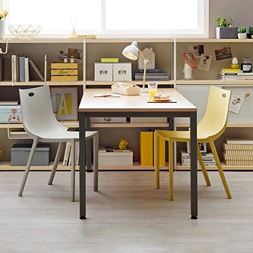 sogesfurniture Computer Desk Office Study Writing Desk Computer PC Laptop Table Workstation Dining Gaming Table for Home Office, 120x60x75cm, Teak&Black AC3TB-120-SF