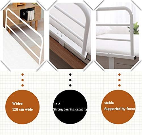 Bed Handrails, Bed Rail Safety Supports, Safety Side Guard Bed Guardrails, Elderly and Assisted Handling Obstacle Bed Guardrails,120x42cm
