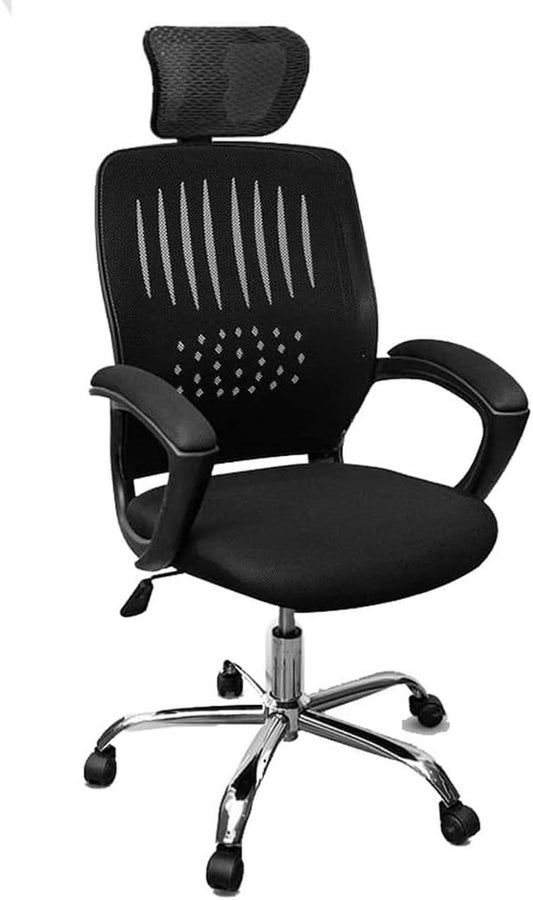 Trax Office Chair Black with Headrest T010