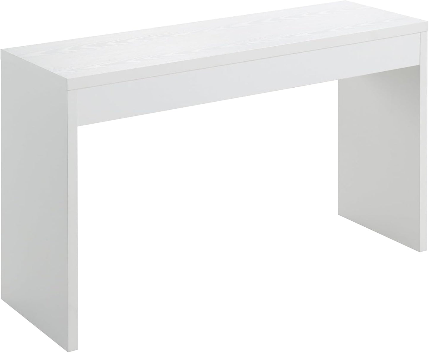 Convenience Concepts Northfield Console Table 48" - Contemporary Desk, Entryway, or Vanity Table for Hallway, Living Room, Office, White