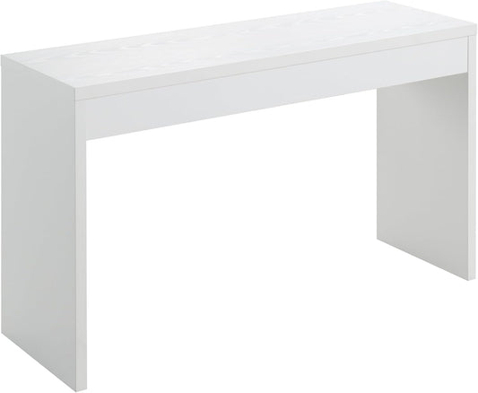 Convenience Concepts Northfield Console Table 48" - Contemporary Desk, Entryway, or Vanity Table for Hallway, Living Room, Office, White