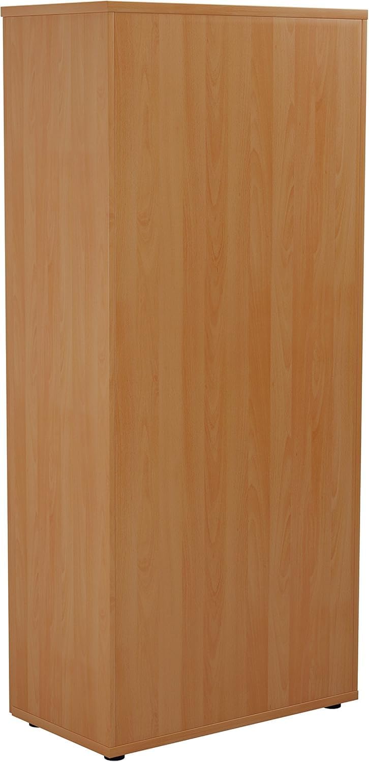 FurniFlex Tall Office Beech Cupboard, 180 cm Size