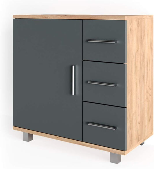 Vicco Ilias Vanity Unit 60 x 60.8 cm Oak/Anthracite