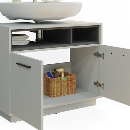 Vicco Beatrice Vanity Unit Modern 80 x 64 cm Bathroom Cabinet Bathroom Cabinet Bathroom Furniture Cupboard Door Cupboard Compartment (Grey-Anthracite)