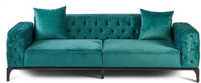 RicRac Zan Wood Renoda Sofa Bed, 230 cm x 90 cm Size, Koy Petrol