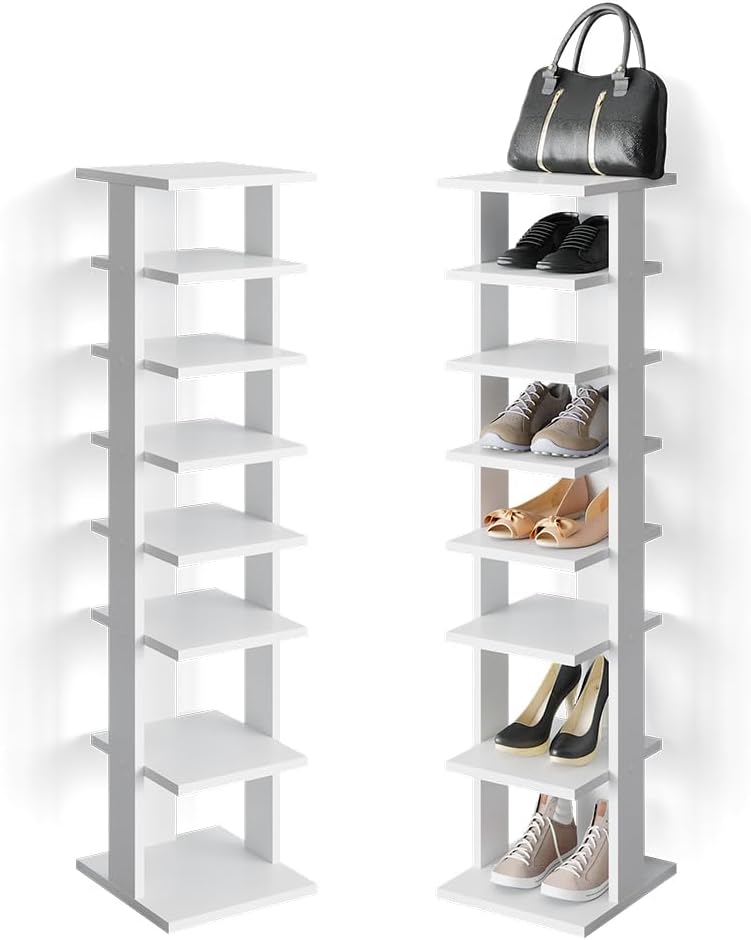 Vicco Sara Shoe Cabinet, White, 27 x 110 cm