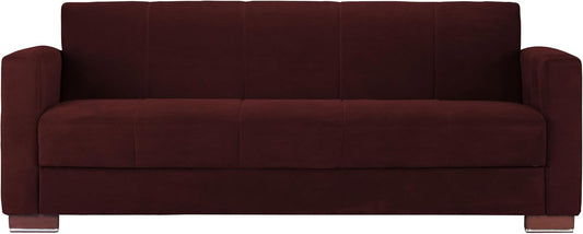 Aldora viola three seater sofa bed-dark red