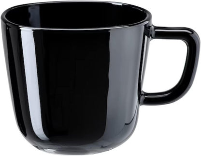 IKEA Little Loved Corner BACKIG Glass Coffee Mug, Black - 370 ml