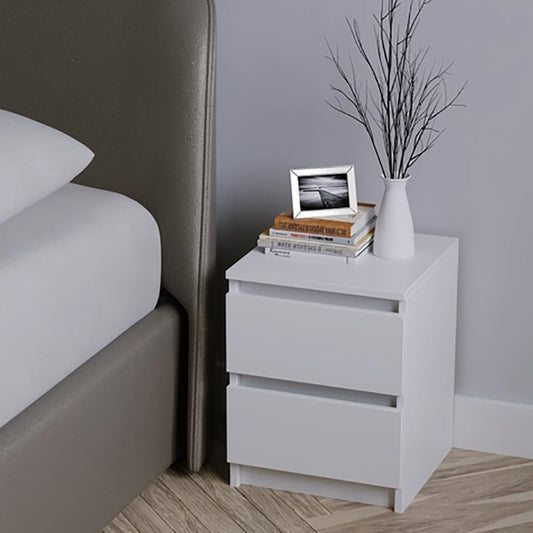 AnneFish Nightstand With 2 Drawers for Bedroom, Bedside table Small Night Stand with Drawers End Table Modern, Bedroom Accessories 40 * 40 * 50cm