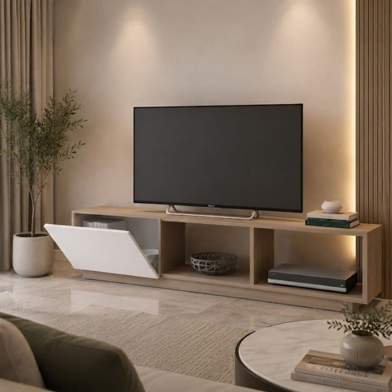 Home Gallery modern tv stand and media console - beige w180 xh41 x37