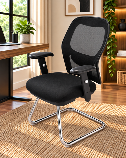 Modern Breathable Mesh Office Chair with Chrome Base
