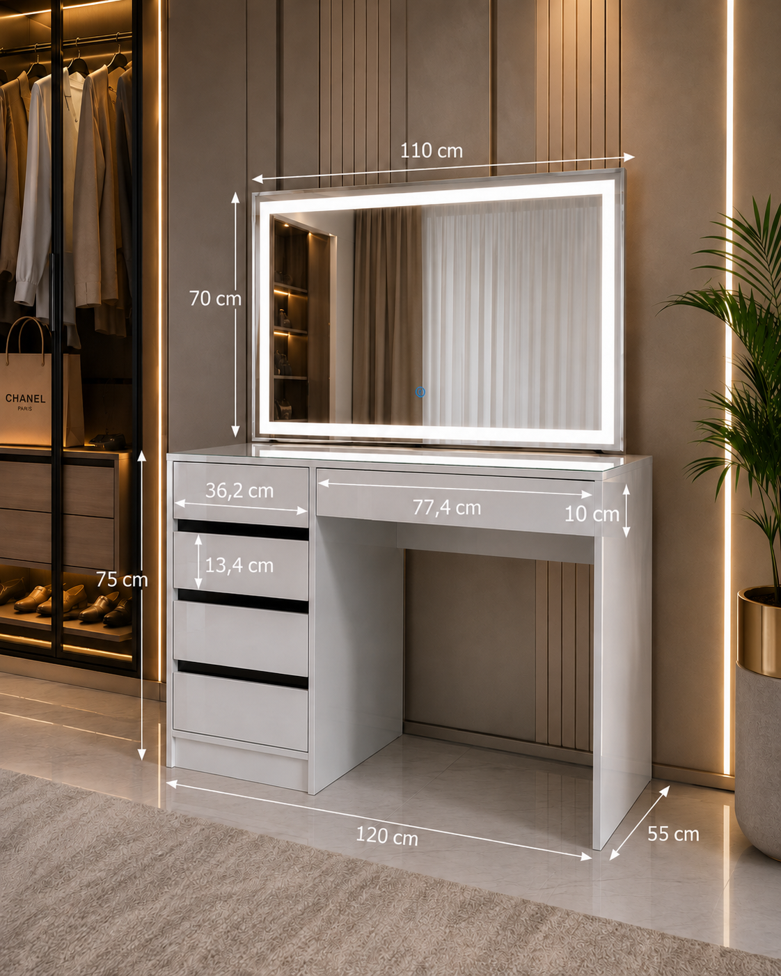 Vicco dressing table with light