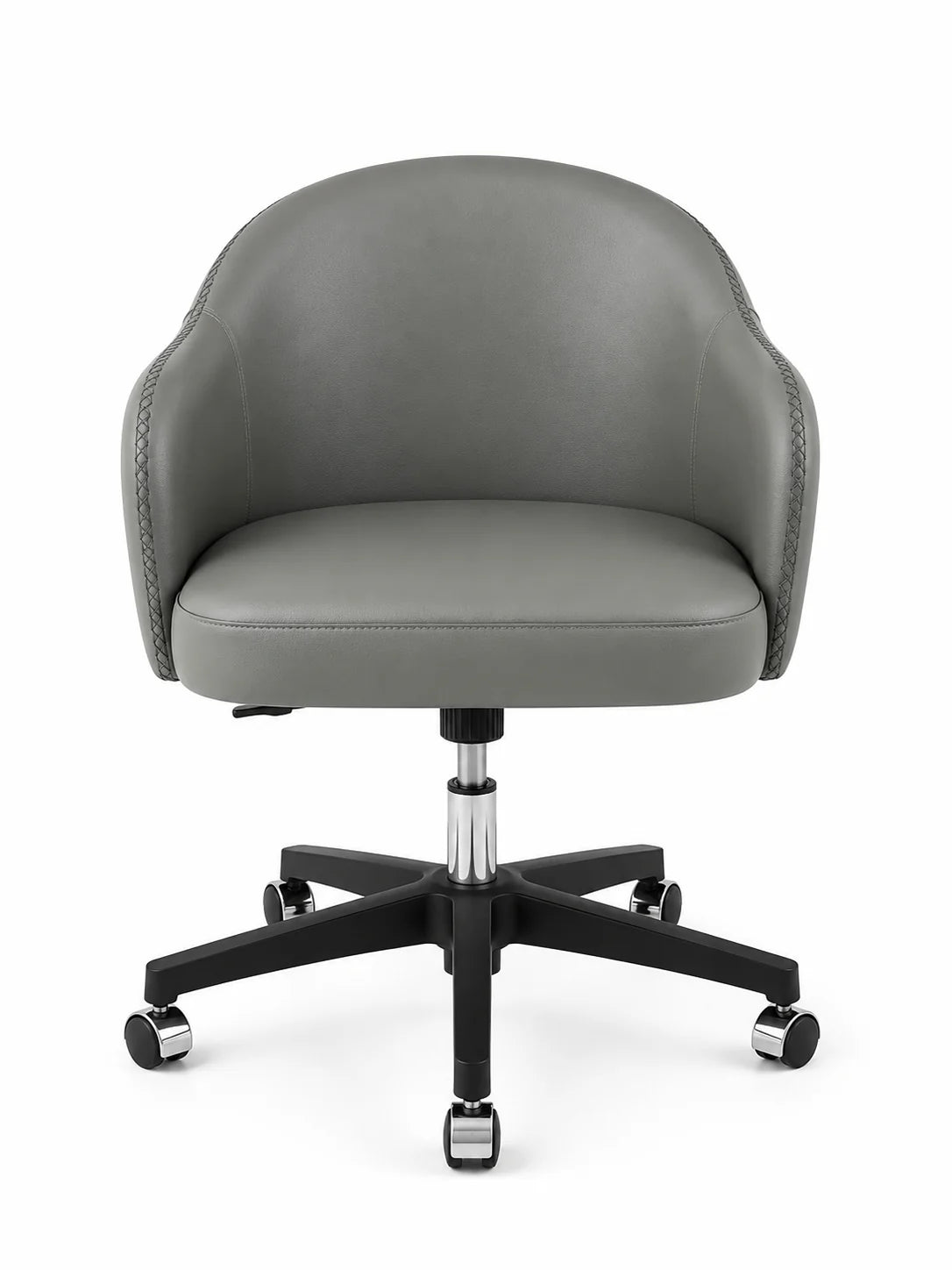 Contemporary Swivel Office Chair with Curved Backrest