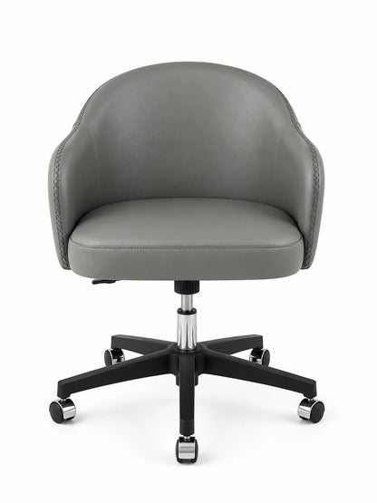 Contemporary Swivel Office Chair with Curved Backrest
