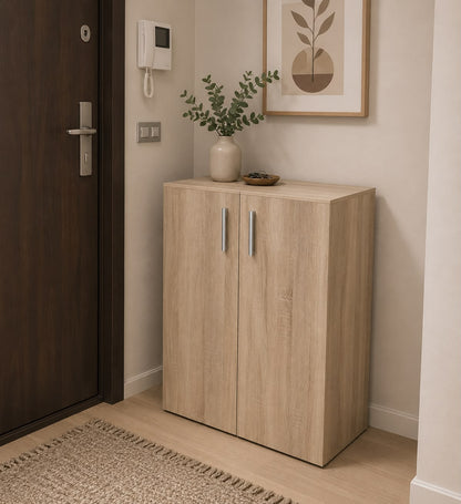 2-compartments-bookshelf-with-doors-wooden-storage-rack-modern-shelving