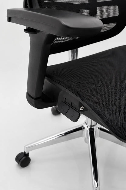 Modern Executive Mesh Office Chair with Adjustable Headrest & Footrest