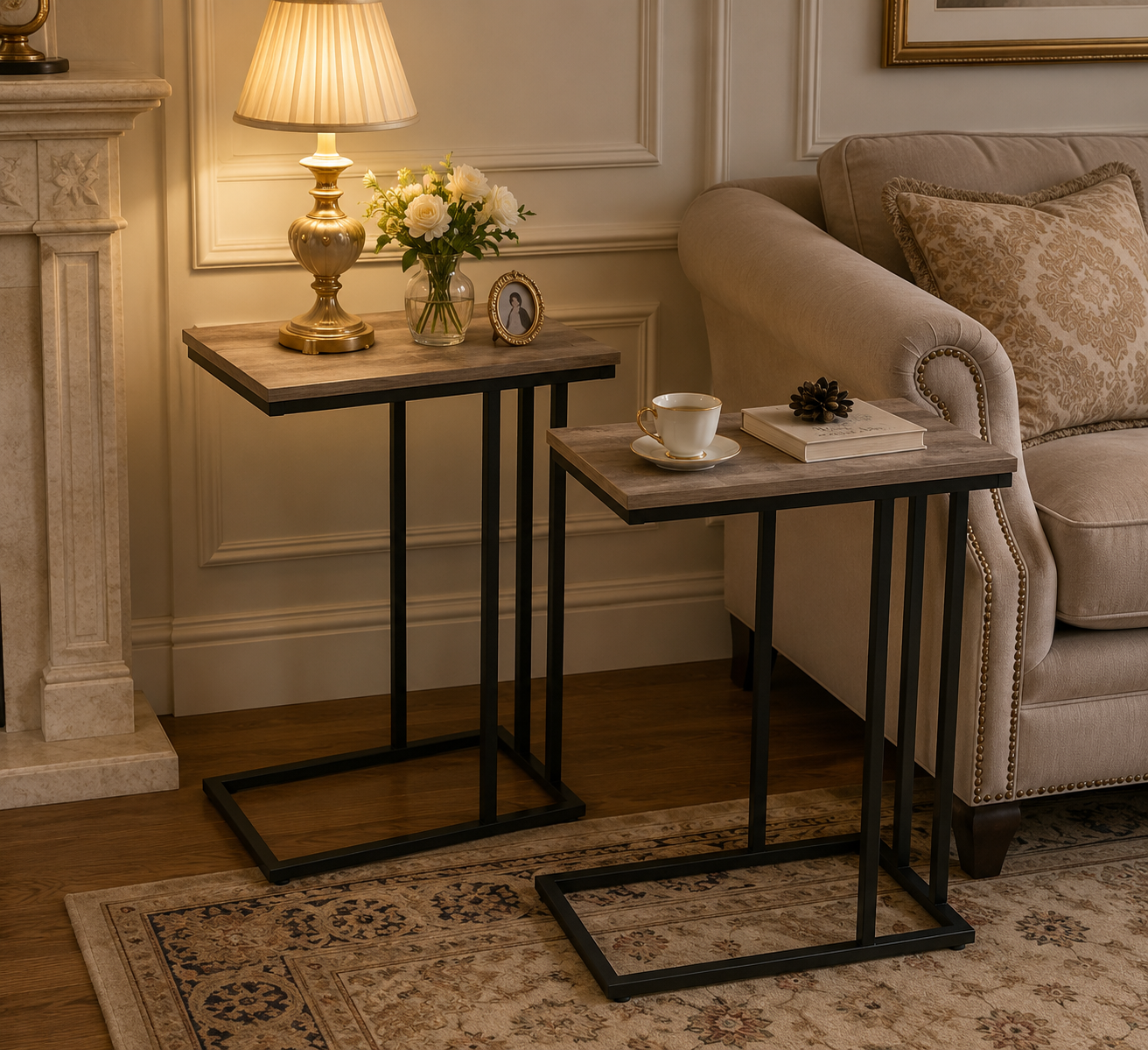 Modern C-Shaped Side Tables